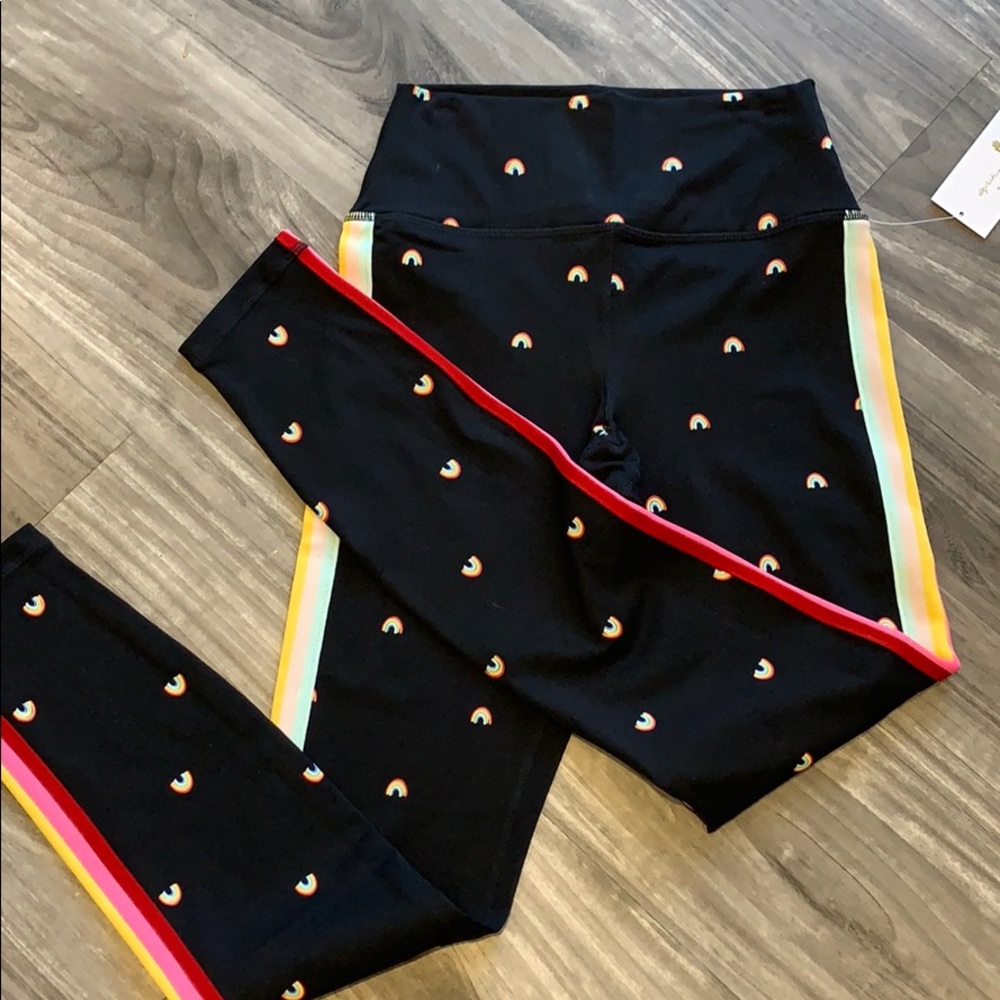 Super cute Spiritual gangster rainbow leggings NWT